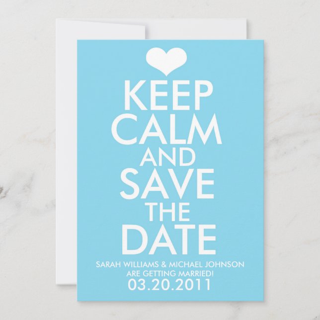 Keep Calm & Save the Date (Front)