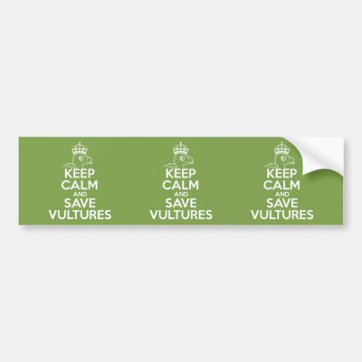 Keep Calm &amp; Save Vultures Bumper Sticker