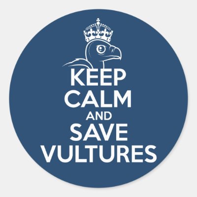 Keep Calm &amp; Save Vultures Classic Round Sticker