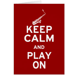 Keep Calm Saxophone Cards
