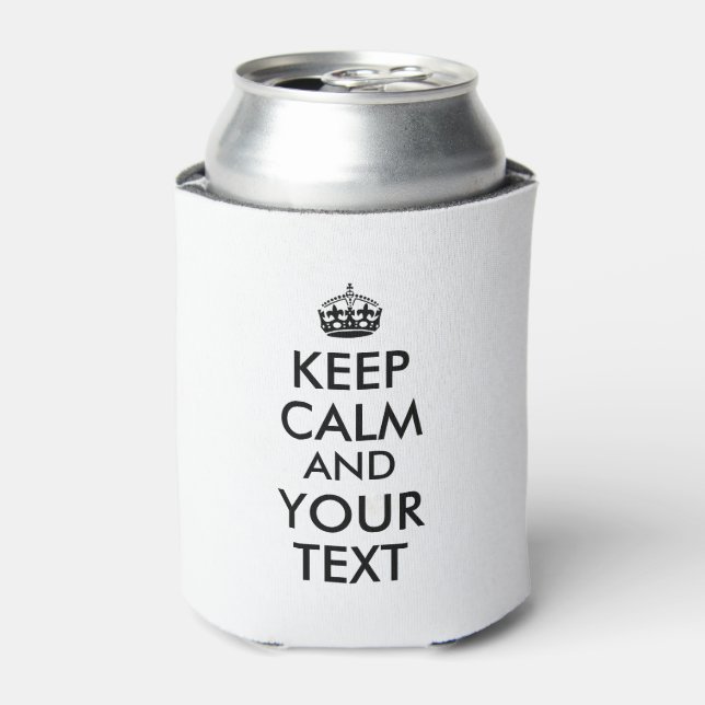 Keep Calm Saying Custom Can Cooler Your Text,Color (Can Front)
