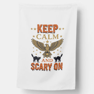 Keep Calm Scary On Vintage Halloween Vector Design House Flag