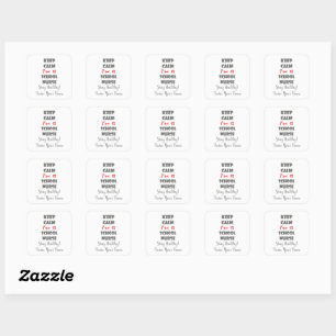 Keep Calm School Nurse stickers; yearbook signatur Square Sticker