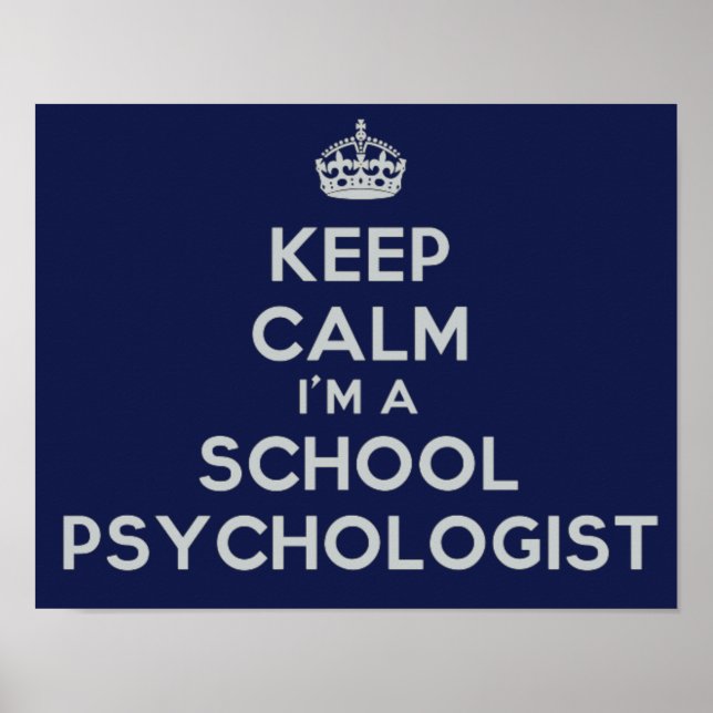 Keep Calm School Psychologist's Office Poster (Front)