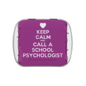 Keep Calm School Psychology Mints Jelly Belly Candy Tin (Top)