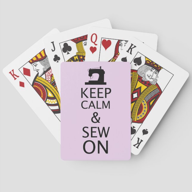 Keep Calm Sew On Crafts Poker Cards (Back)