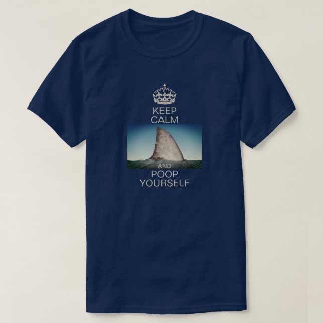 Keep Calm Shark T-Shirt (Design Front)