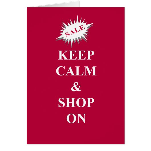 keep calm & shop on cards (Front)