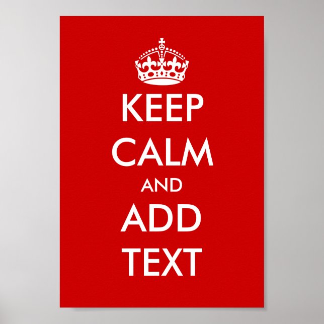 Keep calm signs | Make your own poster (Front)