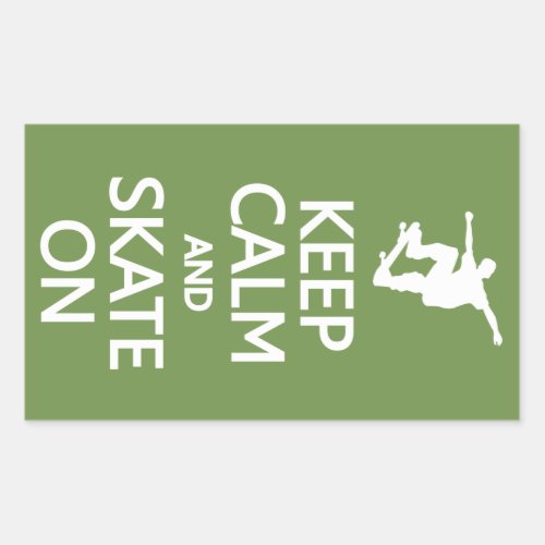 Keep Calm  Skate On custom color stickers