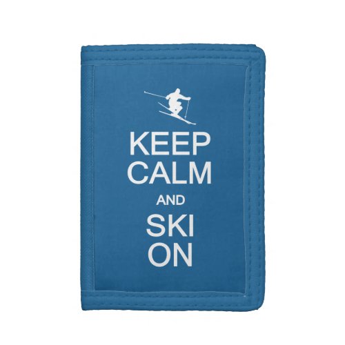 Keep Calm  Ski On custom wallets