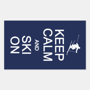 Keep Calm & Ski On stickers