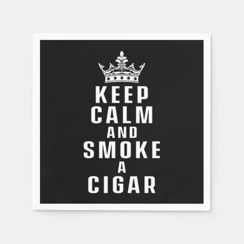 Keep Calm Smoke Cigar Smoker Humidor Cutter Gift Napkins