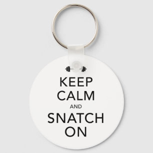 Keep Calm Snatch On Black Keychain