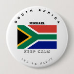 Keep Calm &amp; South Africa Flag Button