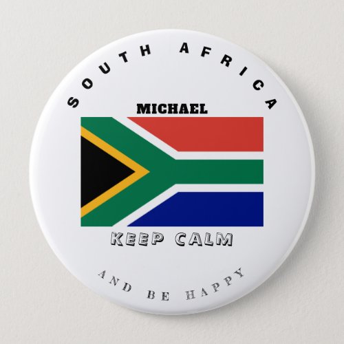 Keep Calm  South Africa Flag Button