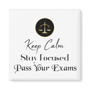 Keep Calm. Stay Focused. Pass The Bar Exam. Magnet