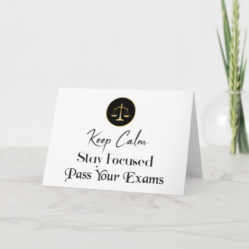 Keep Calm Stay Focused Pass Your Exams Card