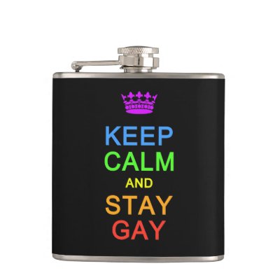 Keep Calm &amp; Stay Gay custom flask