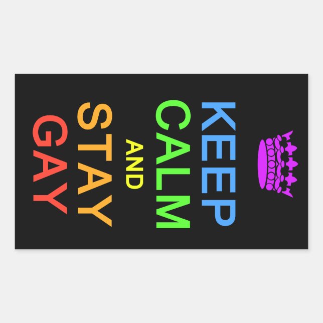 Keep Calm & Stay Gay stickers (Front)