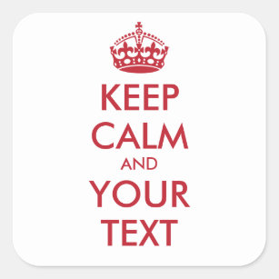 Keep Calm Sticker - personalized text