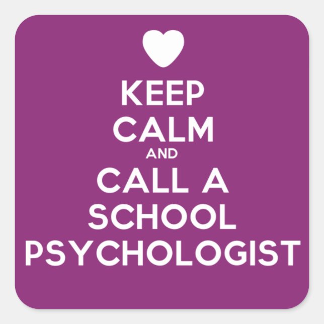 Keep Calm Stickers for the School Psychologist (Front)