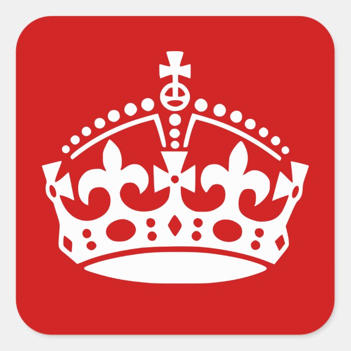 Keep calm stickers with crown icon