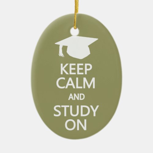 Keep Calm  Study On custom ornament