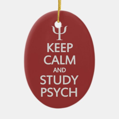 Keep Calm  Study Psych custom ornament
