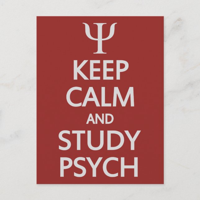 Keep Calm & Study Psych custom postcard (Front)