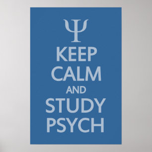 Keep Calm & Study Psych custom poster