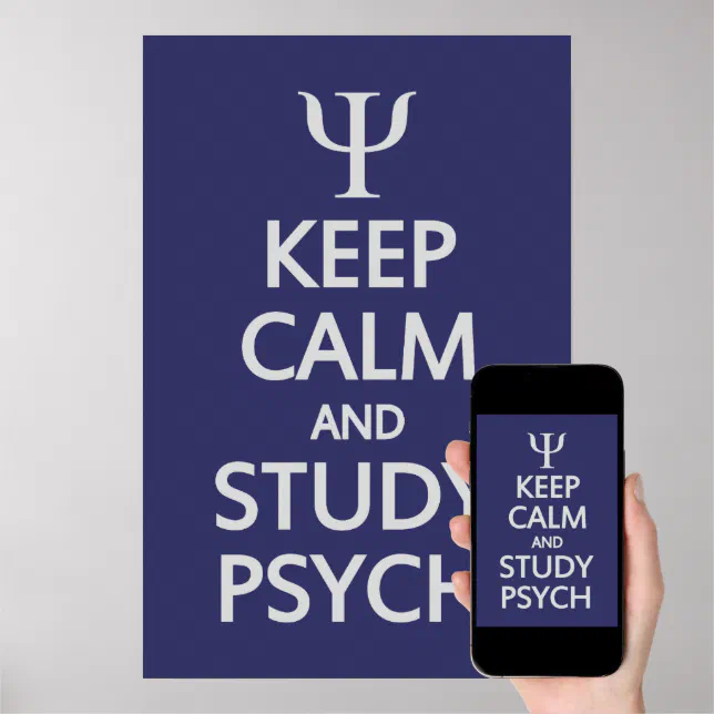 Keep Calm & Study Psych custom poster | Zazzle
