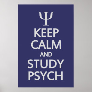 Keep Calm & Study Psych custom poster