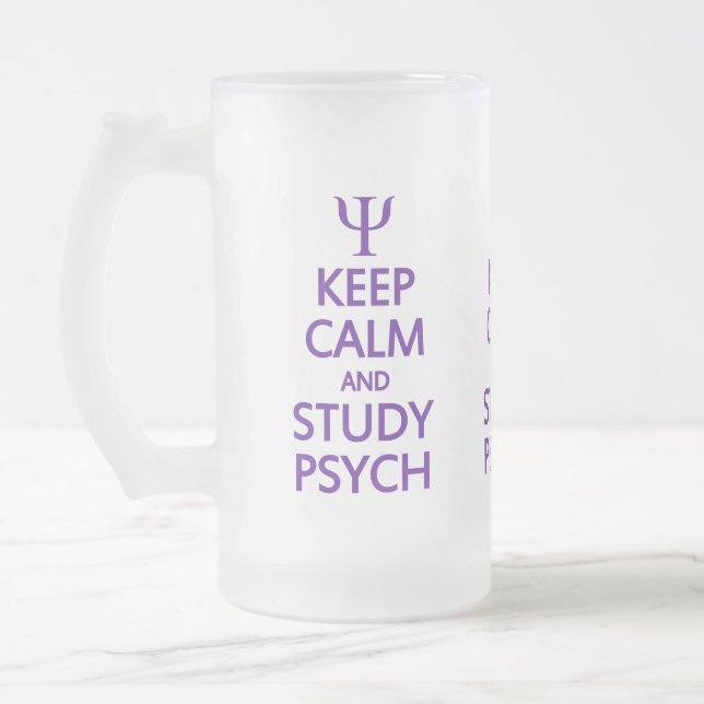 Keep Calm & Study Psych mug - choose style, color (Left)