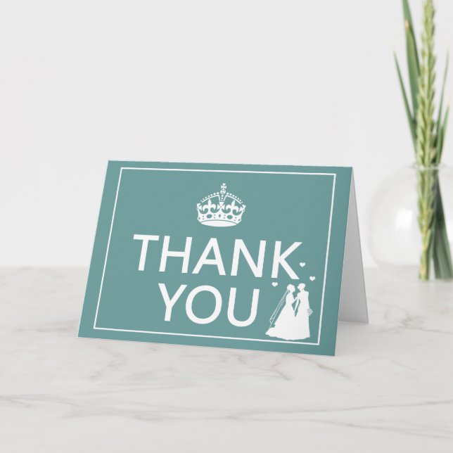 Keep Calm Style Thank You Card (Front)