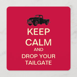 KEEP CALM Tailgate Graduation Party Invitation