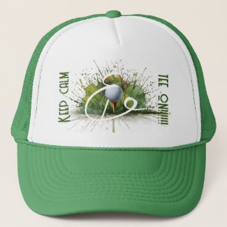'Keep Calm & Tee On' Splash Art Golf Ball and Tee