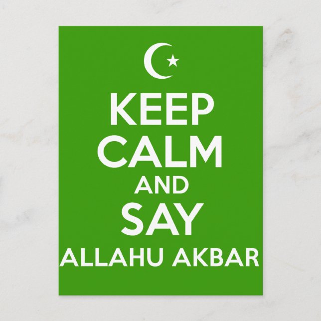 Keep Calm Tekbir Postcard (Front)