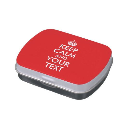 Keep Calm Template Add Your Text Custom Jelly Belly Candy Tin (Side)