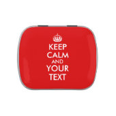 Keep Calm Template Add Your Text Custom Jelly Belly Candy Tin (Top)