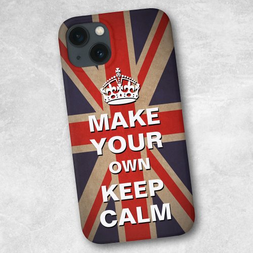 Keep Calm Template _ Union Jack iPhone Case