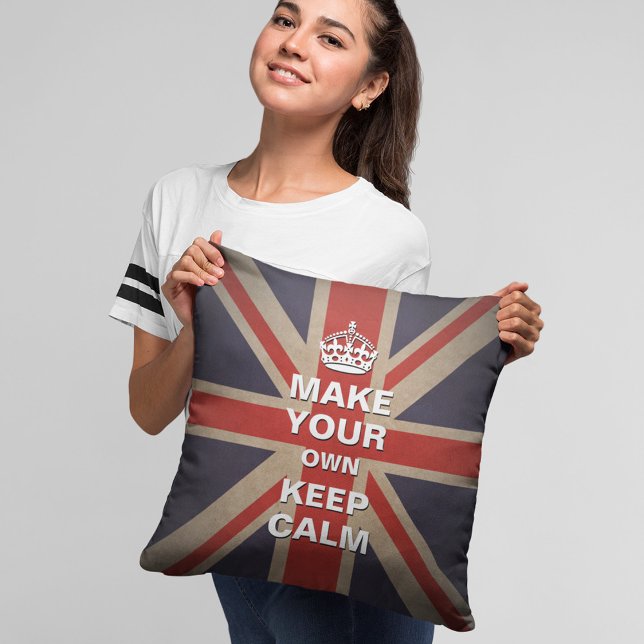 Keep Calm Template - Vintage Union Jack Pillow (Creator Uploaded)