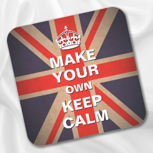 Keep Calm Template - Vintage Union Jack Stickers