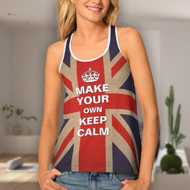 Keep Calm Template - Vintage Union Jack Tank Top (Creator Uploaded)