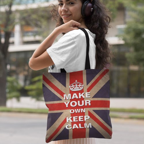 Keep Calm Template _ Vintage Union Jack Tote Bag