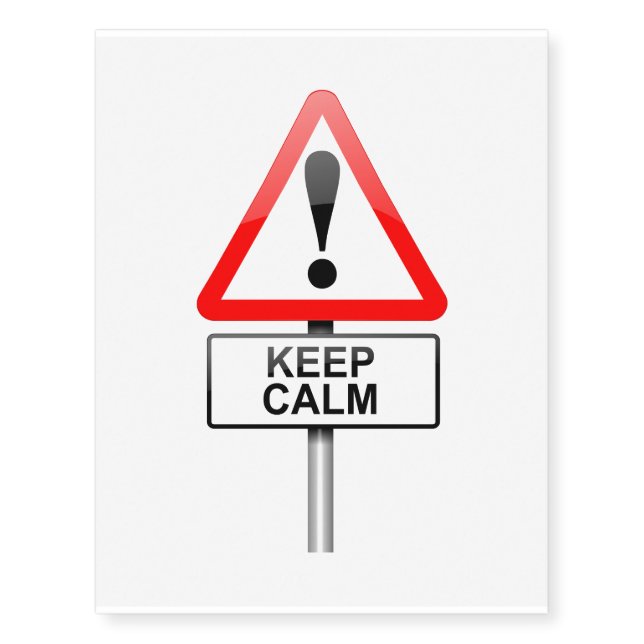 Keep calm. temporary tattoos (Front)