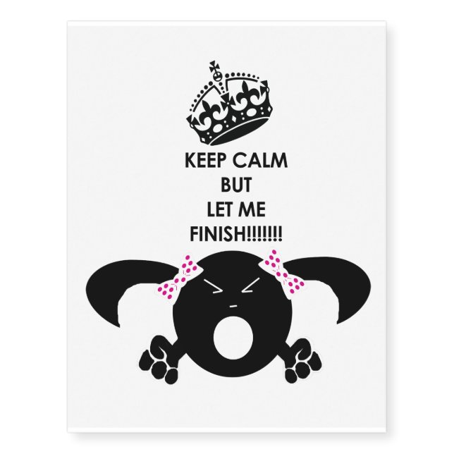 Keep Calm Temporary Tattoos (Front)