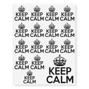 Keep Calm Temporary Tattoos