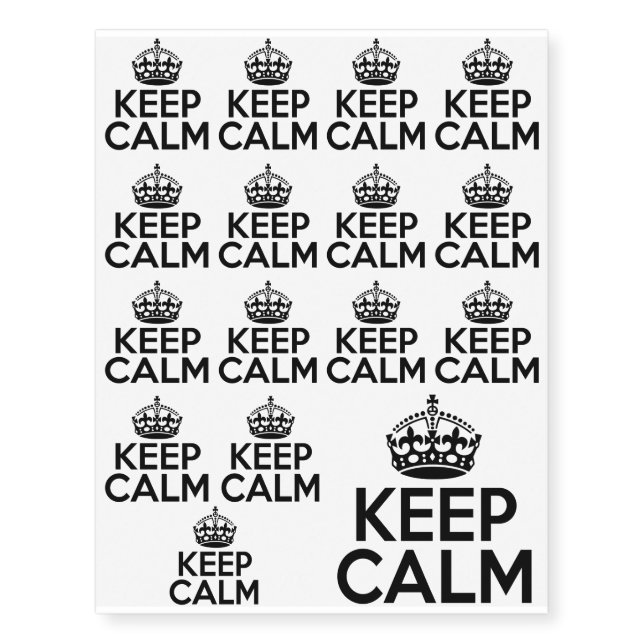 Keep Calm Temporary Tattoos (Front)