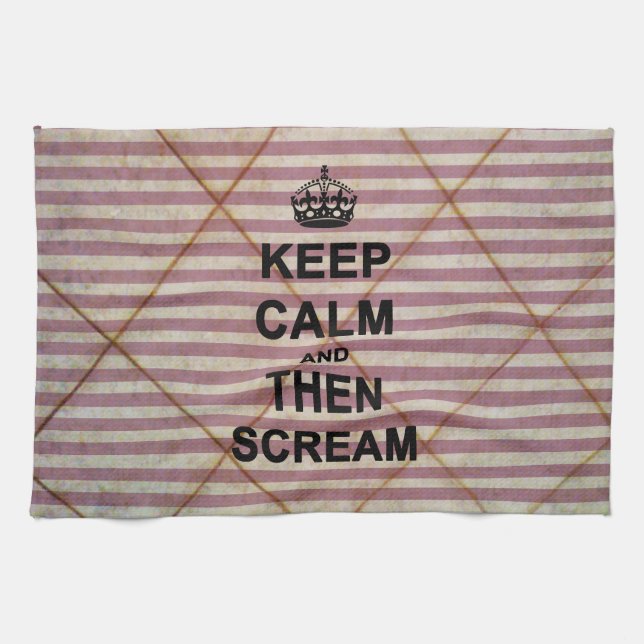 Keep Calm & Then Scream Towel (Horizontal)